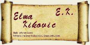 Elma Kiković vizit kartica
